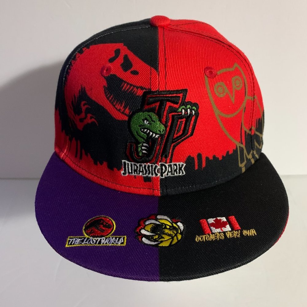 Headgear Classics Hat Jurassic Park Lost World Toronto Raptors OVO Snapback Cap - Picture 2 of 11